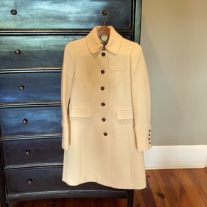 EUC. Cream long Coat.